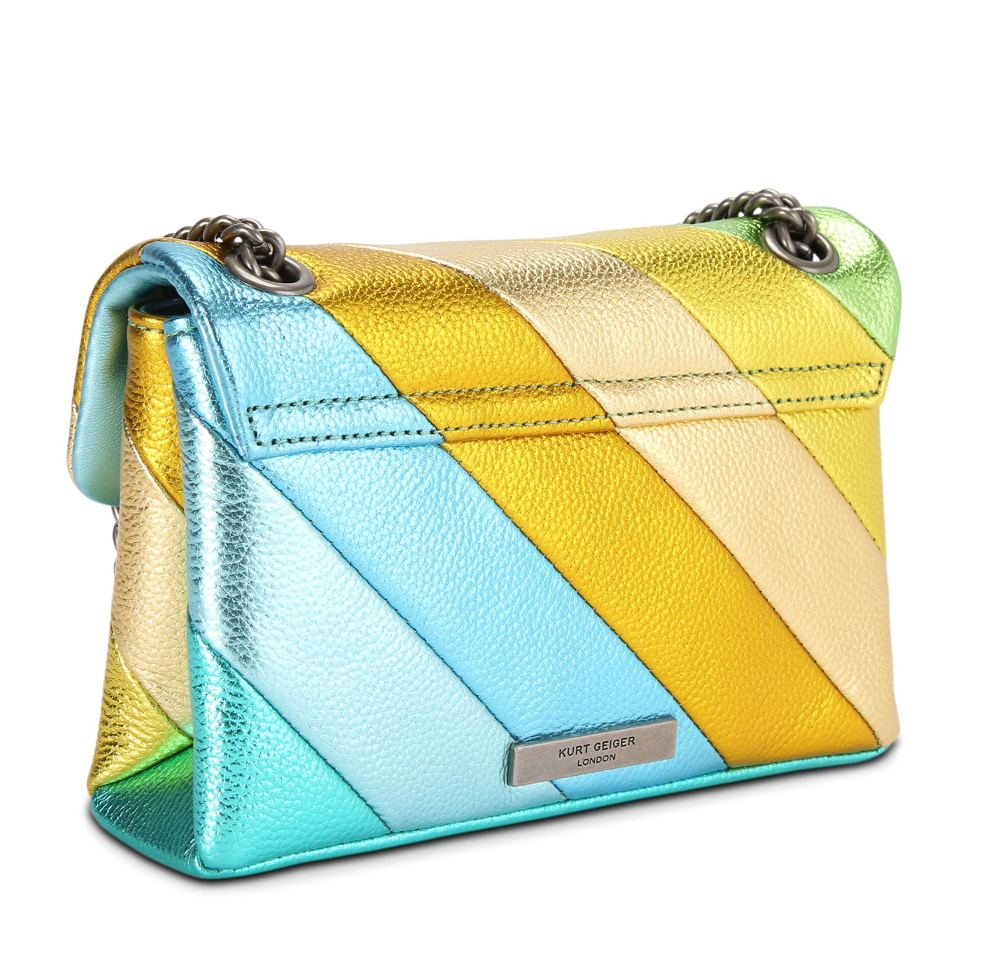 Bolsa Kurt Geiger mini kensington rainbow azul