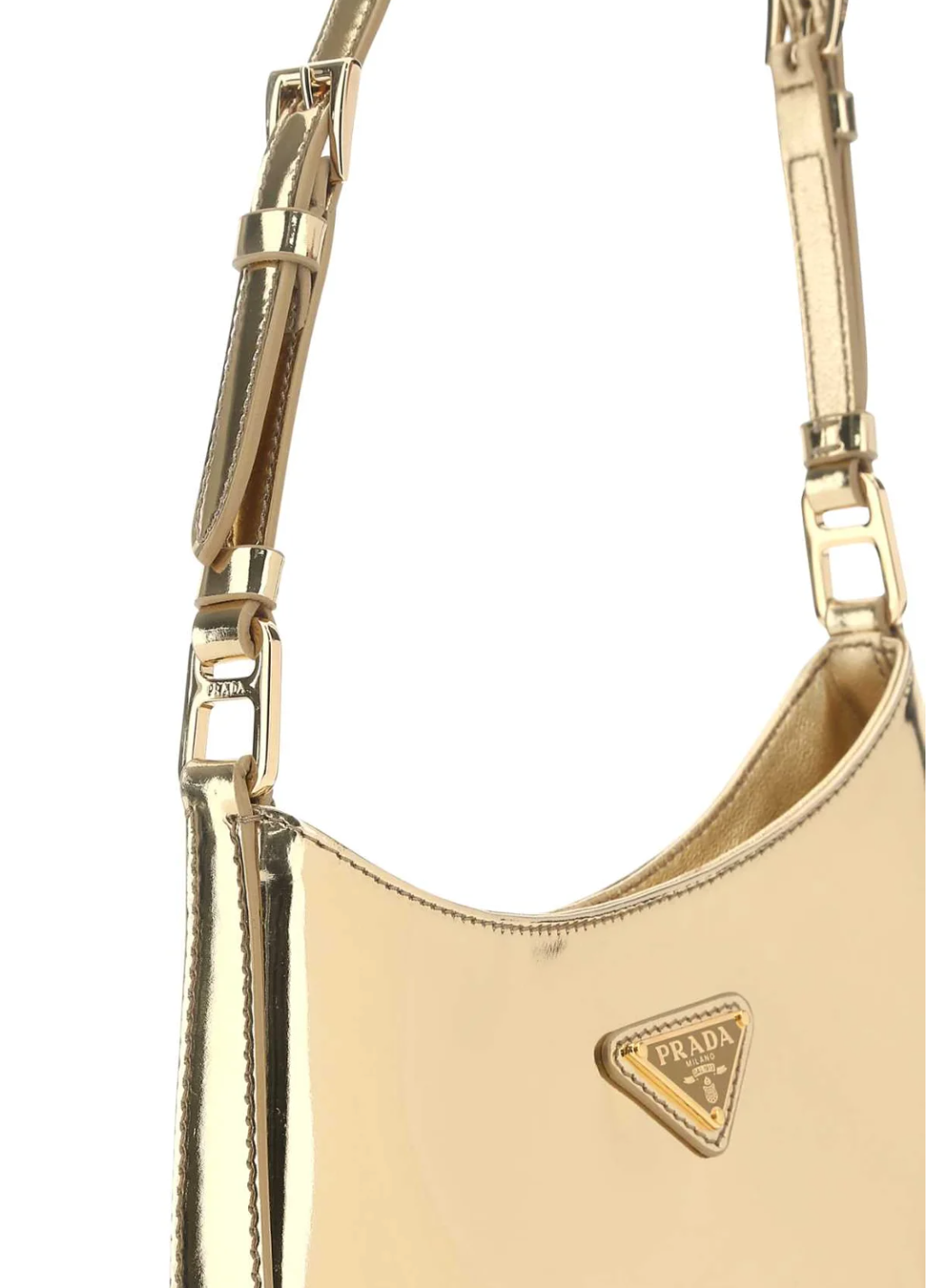 Prada Cleo Logo Plaque Shoulder Bag