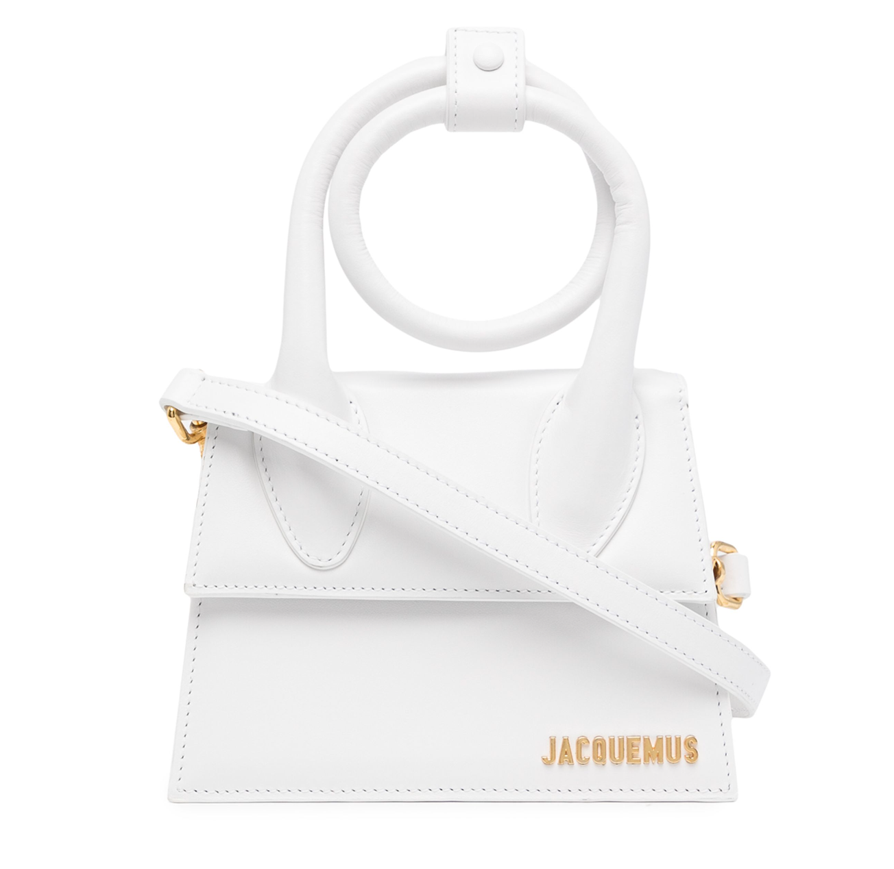 Jacquemus Le Chiquito Noeud Tote Bag blanca