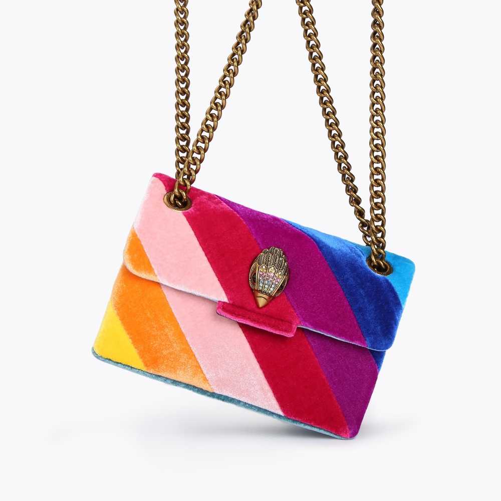 Bolsa Kurt Geiger mini kensington rainbow velvet