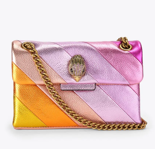 Bolsa Kurt Geiger mini kensington rainbow rosa