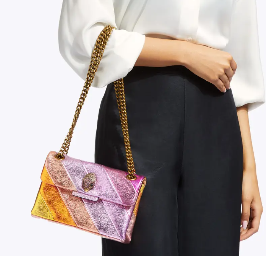 Bolsa Kurt Geiger mini kensington rainbow rosa