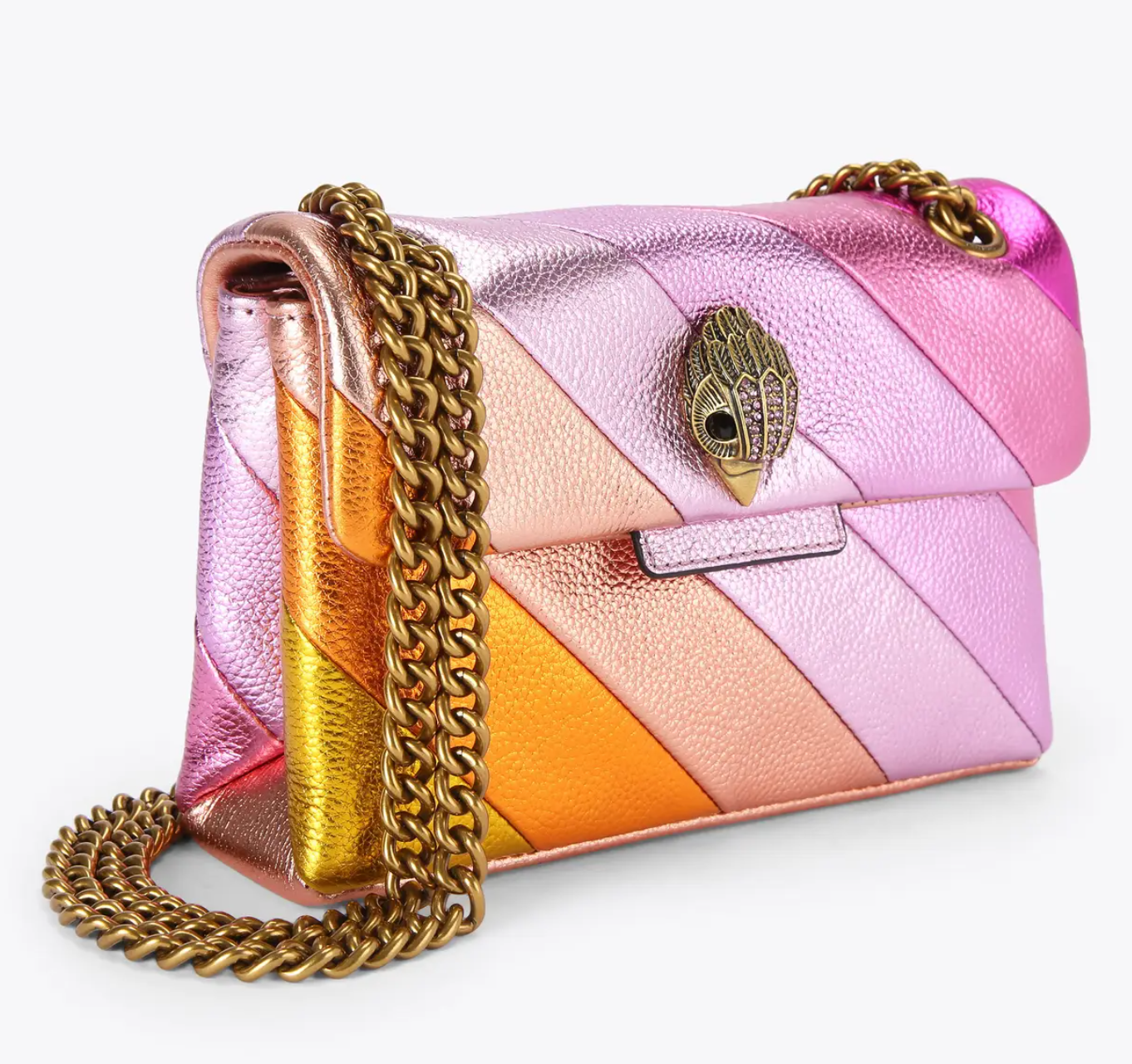 Bolsa Kurt Geiger mini kensington rainbow rosa
