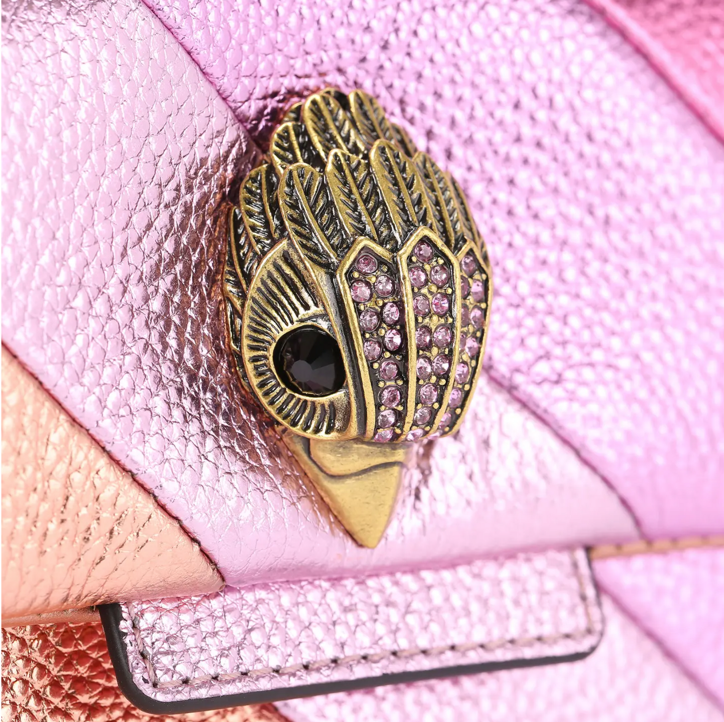 Bolsa Kurt Geiger mini kensington rainbow rosa