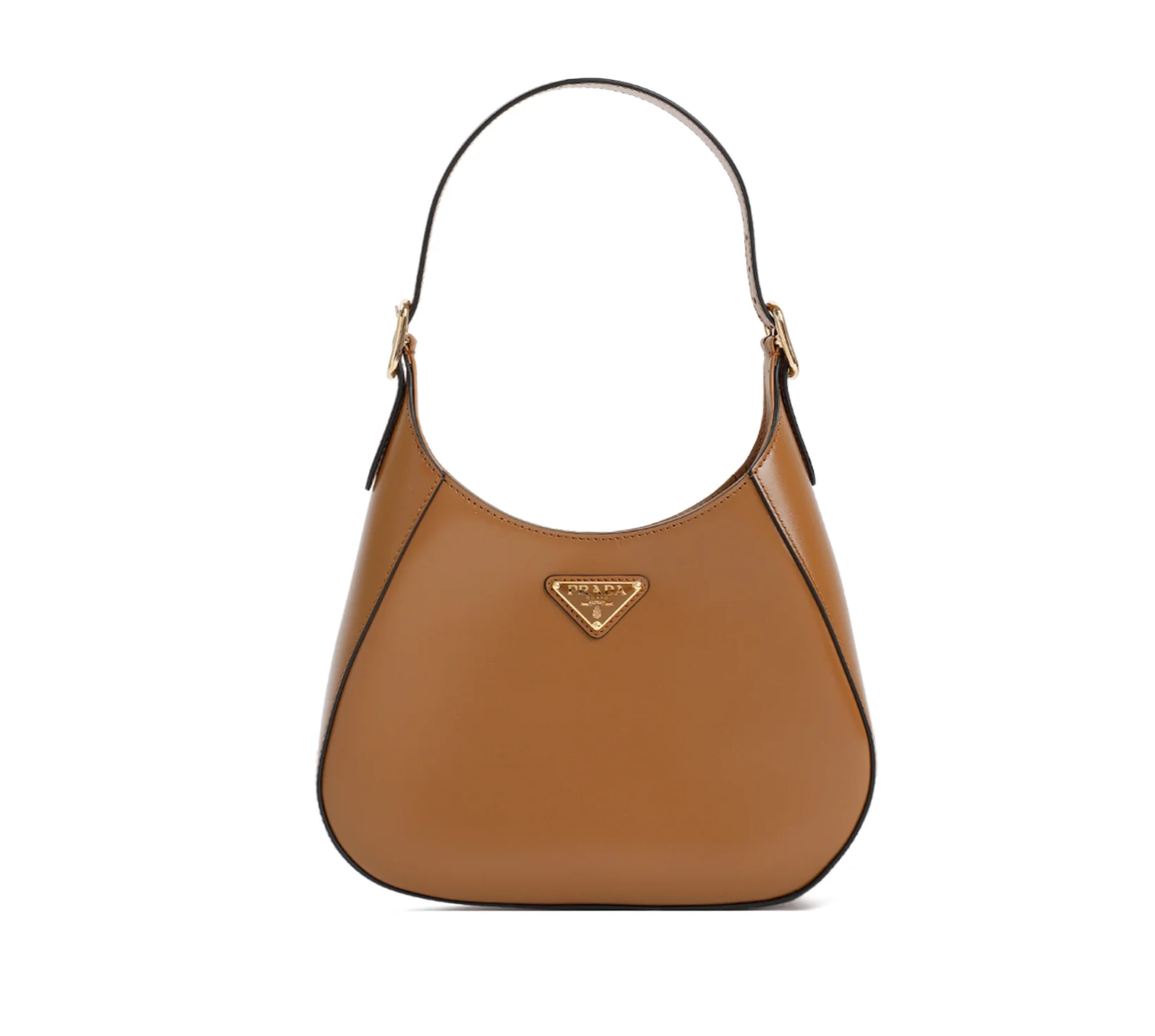 Prada Triangle Logo Zipped Shoulder Bag